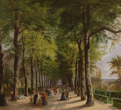 The Promenade at Spa in Belgium, 1847 by Ernest Krins